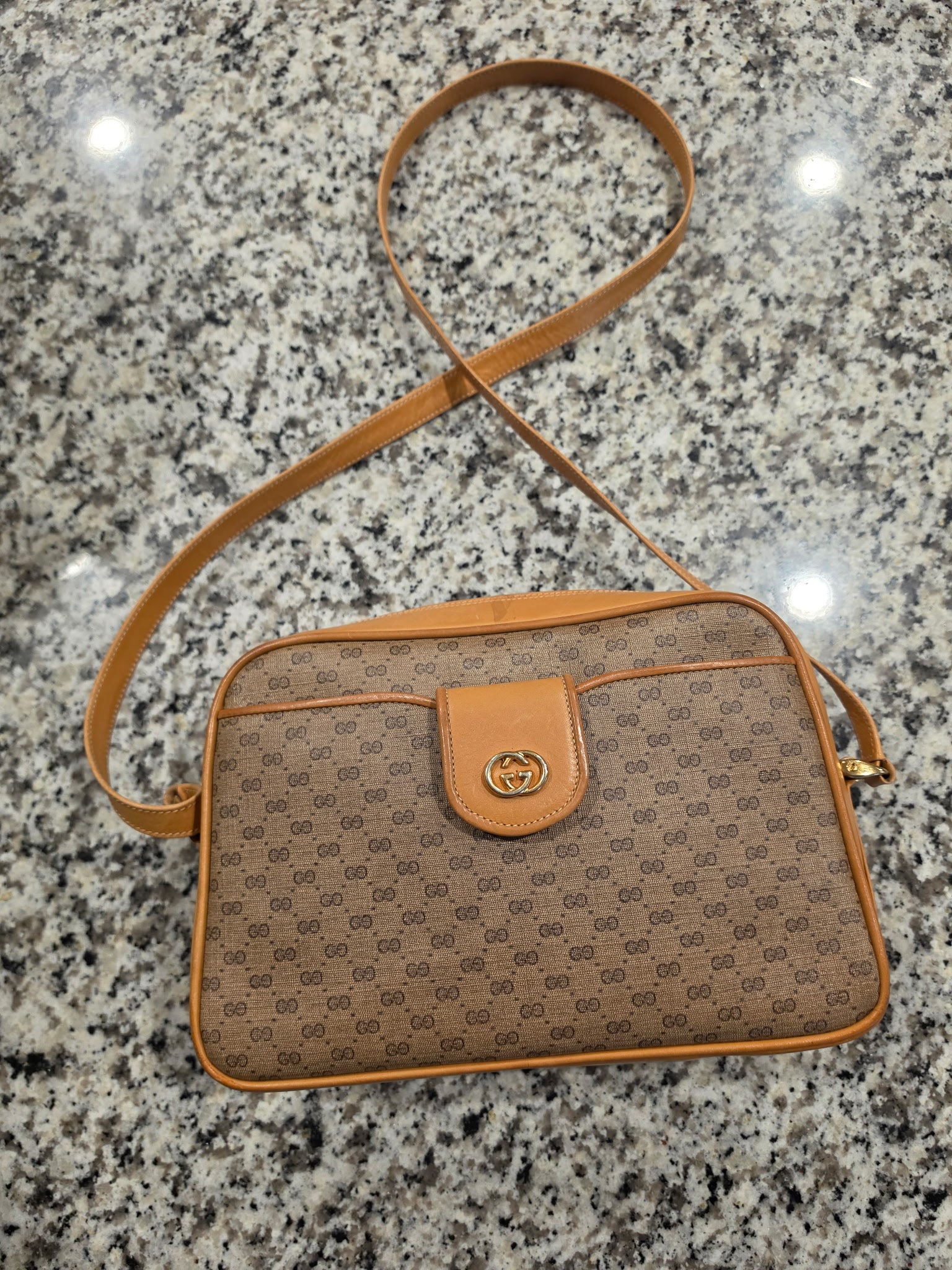 Vintage Gucci GG Micro Monogram Crossbody Bag
