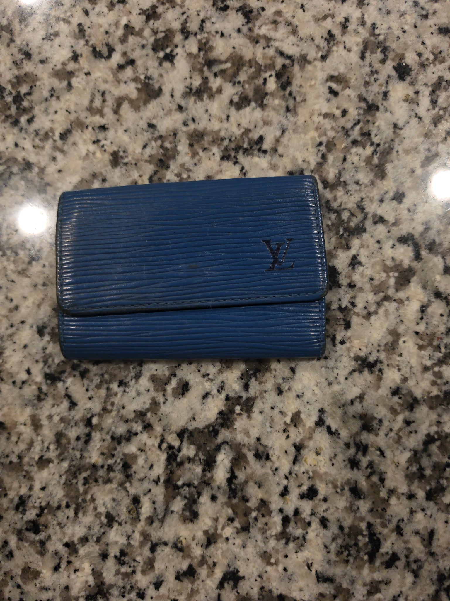 Louis Vuitton Blue Epi Leather 6-Key Holder