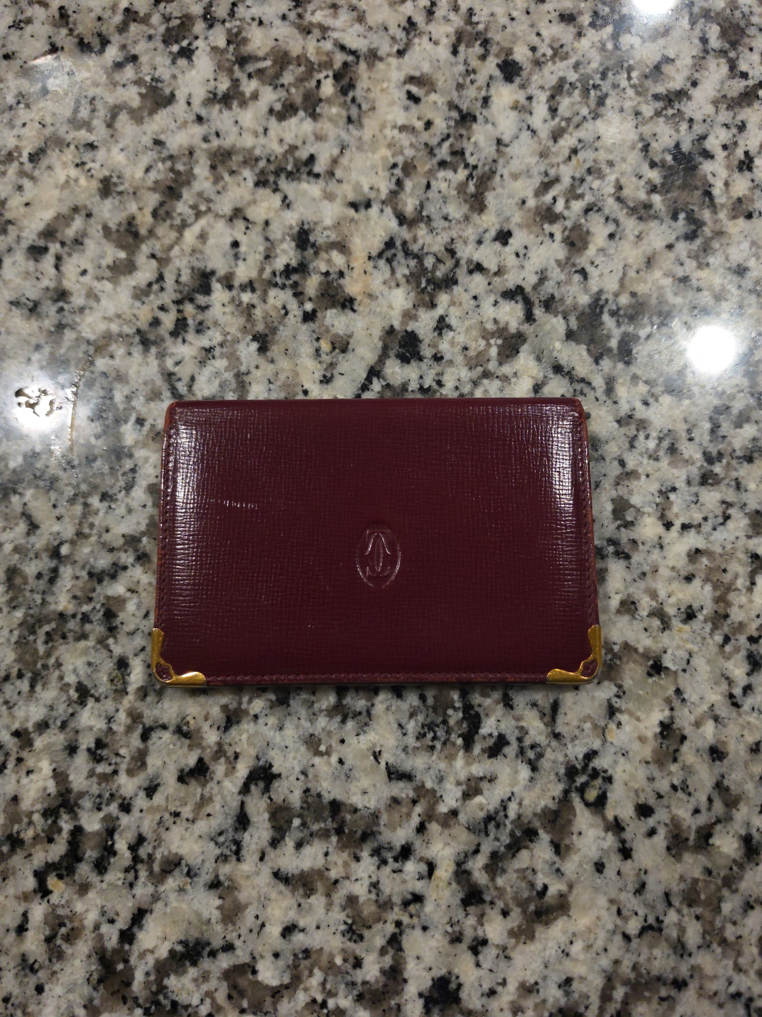 Vintage Cartier Must de Cartier Maroon Card Wallet