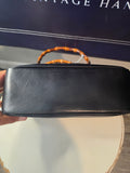Gucci Bamboo Top Handle Bag Black Leather